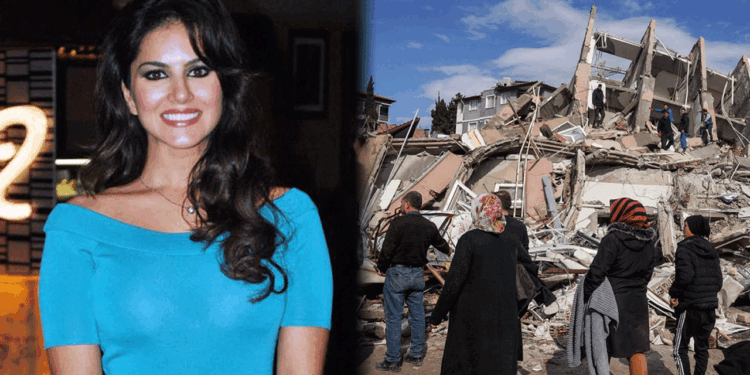 துருக்கி நிலநடுக்கம் எதிரொலி! வருவாயின் ஒரு பங்கை நிவாரணமாக அளித்து நெகிழவைத்த சன்னி லியோன்!