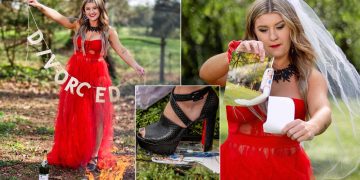 விவாகரத்தை போட்டோஷூட் நடத்தி கொண்டாடிய பெண்!